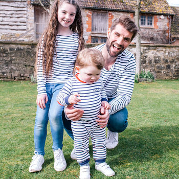 Personalised Daddy And Me Breton Tops, 5 of 8