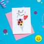 Love You Best Mum Bouquet Birthday Mother's Day Card, thumbnail 2 of 2