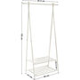 Coat Clothes Rack Coat Stand Two Tier Storage Shelf, thumbnail 9 of 9