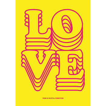 Layers Of Love Typographic Art Print, 3 of 4