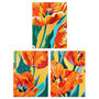 Set Three Wall Art Prints A4 Abstract Tulip Meadow, thumbnail 1 of 7