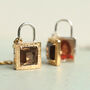 Jewel Padlock Personalised Locket Necklace, thumbnail 10 of 12