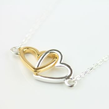 Interlocking Perfect Pair Of Hearts Necklace, 5 of 7