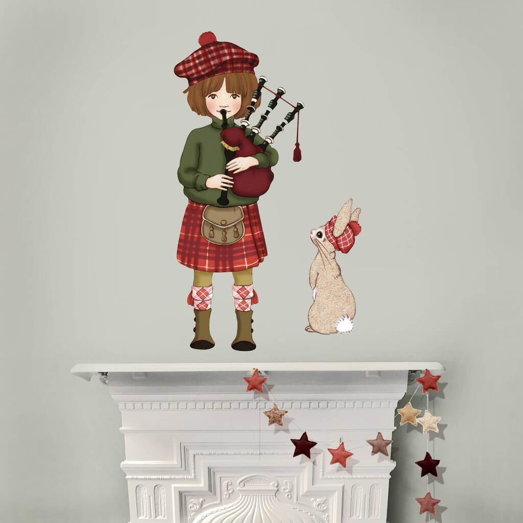 Burn's Night, Scottish Belle And Boo Wall Stickers