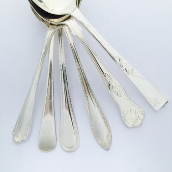 Personalised Silver Plated Vintage Soup Spoon, 4 of 4