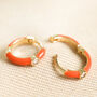 Enamel Crystal Huggie Earrings In Gold Plating, thumbnail 8 of 12