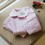Children's Pyjamas Pink And White Two Fold Flannel, thumbnail 1 of 3
