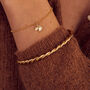 9ct Gold Double Heart Charm Bracelet, thumbnail 3 of 9
