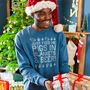 Pigs In Blankets And Beer Men's Christmas Jumper Sweatshirt, thumbnail 1 of 9