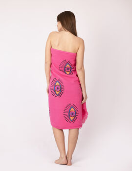 Pink Eye Organic Cotton Peshtemal Towel, 3 of 6