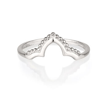 Crown Silver Stacking Ring, 6 of 9