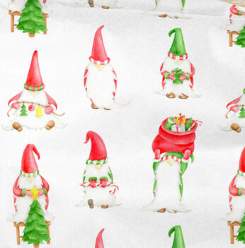 Christmas Gnomes Wrapping Paper Roll Or Folded, 3 of 3