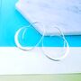 Tapered Rose Gold Sterling Silver Hoop Earrings, thumbnail 6 of 7