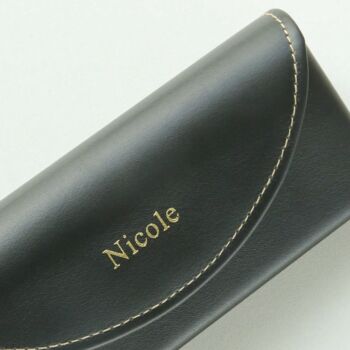 Personalised Embossed Faux Leather Glasses Case Sunglasses, 6 of 6