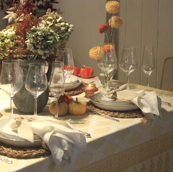 Yellow Floral Tablecloth, 3 of 7