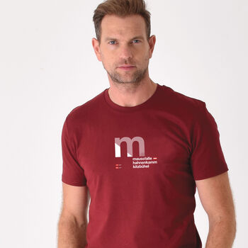 Mausefalle Ski Jump Burgundy Organic T Shirt, 3 of 7