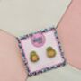 Avocado Glitter Resin Studs / Brunch Accessories / Cute Statement Jewellery / Handmade Accessories, thumbnail 5 of 5