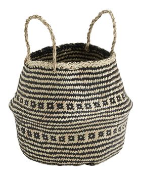 Danish Black To Buff Seagrass Basket, 2 of 2