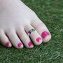 925 Silver Colourful Butterfly Bichiya Toe Ring, thumbnail 2 of 7