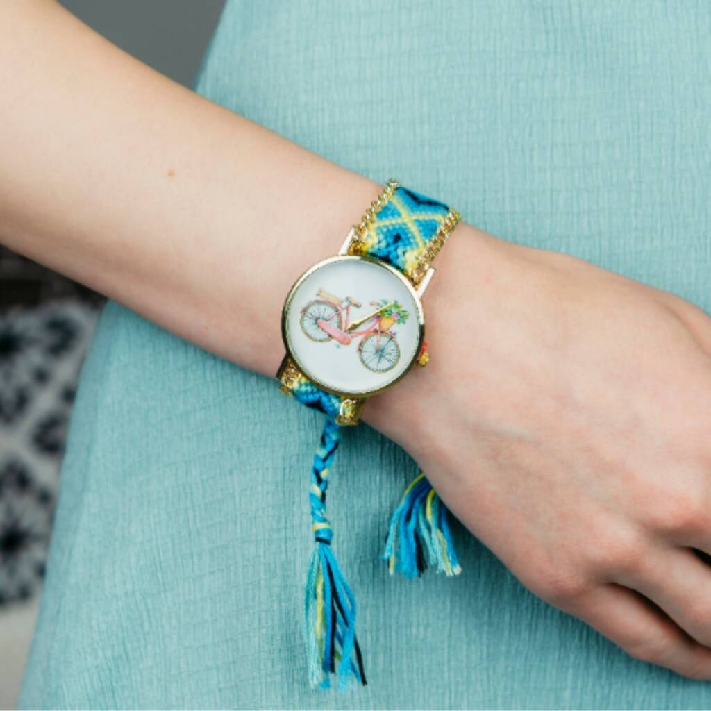 Blue Boho Bracelet Wrist Watch For Women, 1 of 4