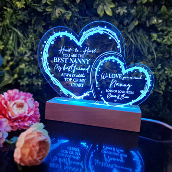 Personalised Mother's Day Light Up Acrylic Hearts, 11 of 12