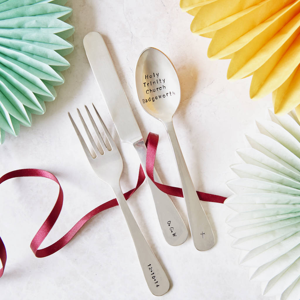 Personalised Children's Cutlery Set By The Cutlery Commission