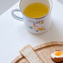 You’re A Good Egg Personalised Breakfast Enamel Mug, thumbnail 5 of 6