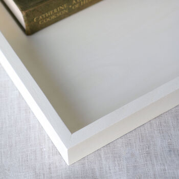 White Wooden Ottoman Tray, Large Serving Tray, 8 of 8