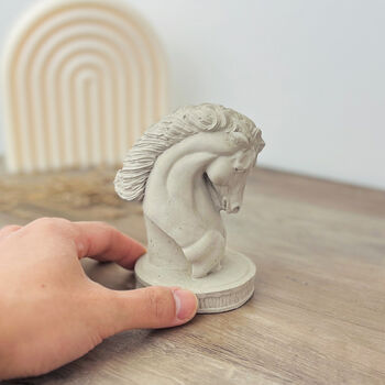 Horse Bust Concrete Sculpture Gift For Horse Lovers, 6 of 7
