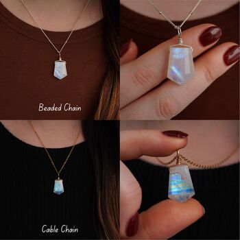 Rainbow Moonstone Necklace, 6 of 10