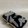 Black Floral Velvet Clutch Bag, thumbnail 8 of 10