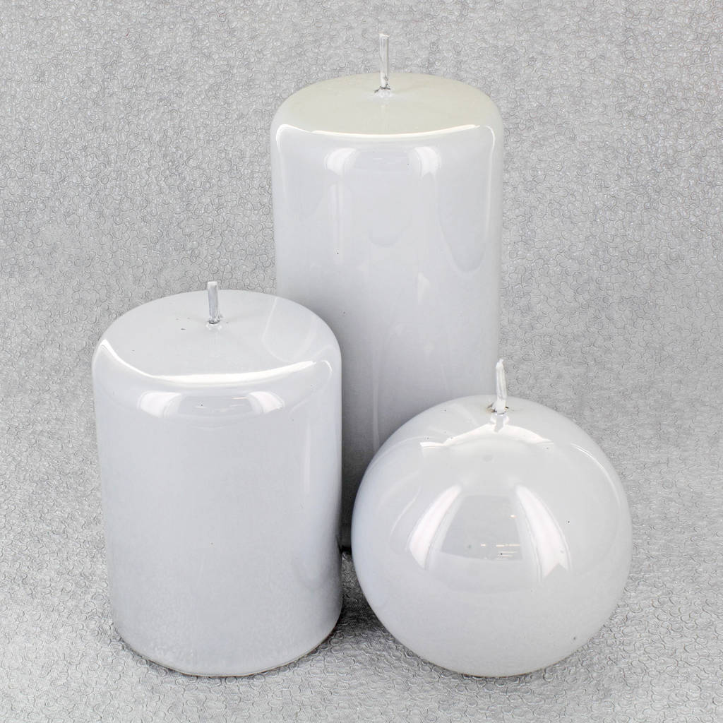 White Glass Effect Candles By G Decor By G Decor