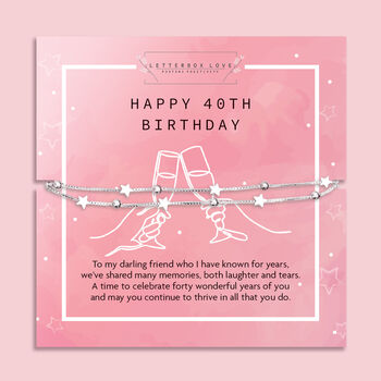 40th Milestone Birthday Bracelet For Her, 3 of 10