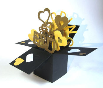 'Exploding' Box Personalised Valentine's Card, 6 of 9