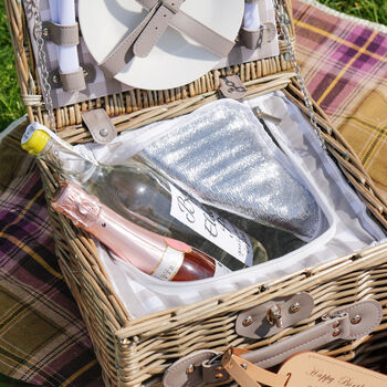 Personalised Traditional Wicker Picnic Basket, 5 of 9