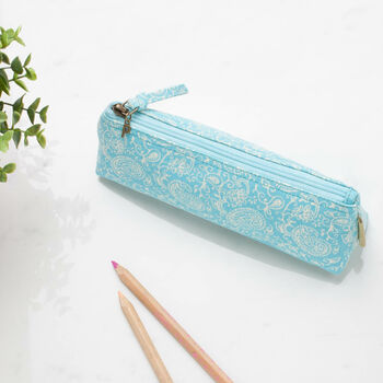 Recycled Pastel Paisley Personalised Pencil Case, 4 of 7