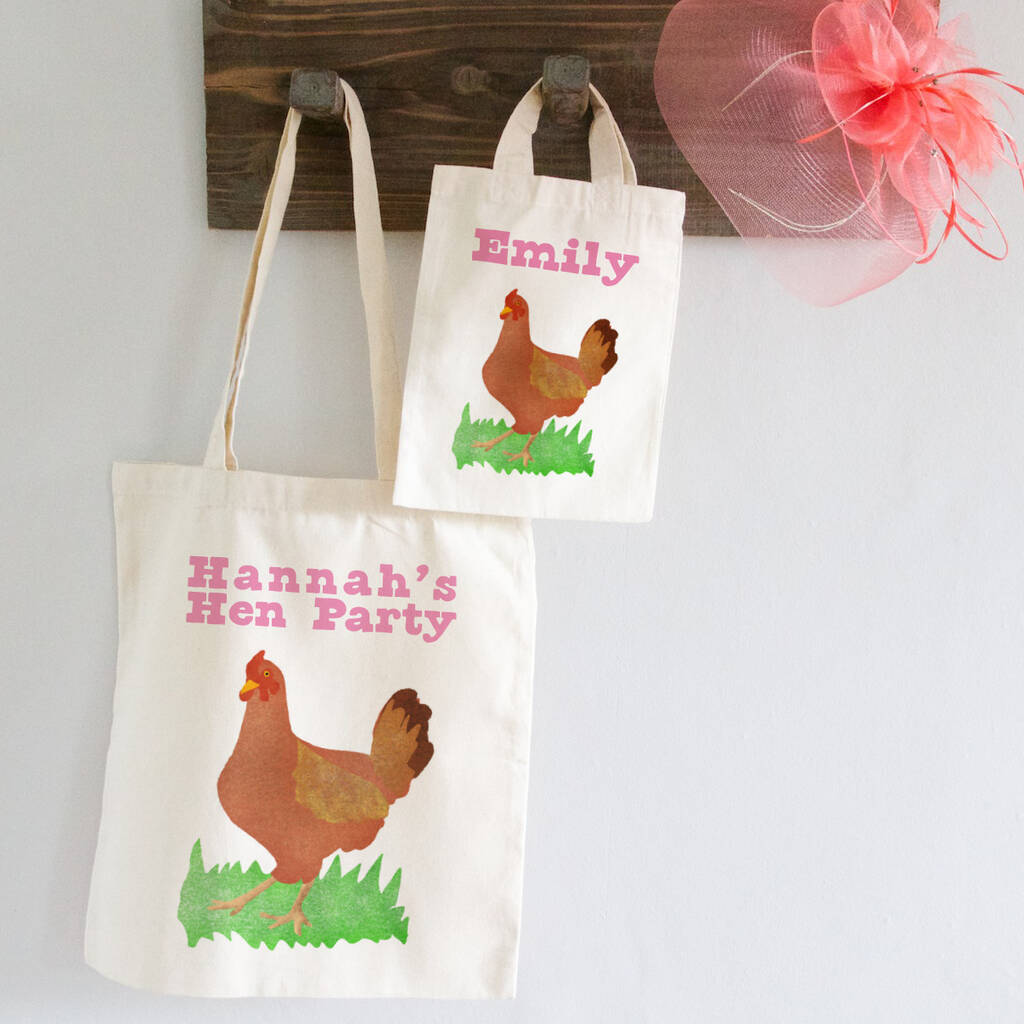 Hen Party Tote Bag Personalised Hen Party Tote Bag the One 