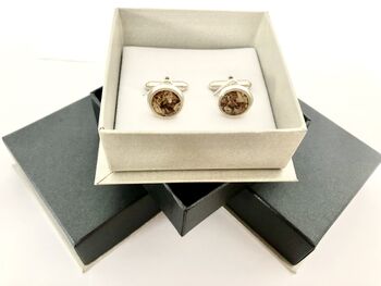 Wood And Silver Cufflinks, 4 of 4
