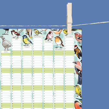 2025 Garden Birds Wall Calendar And Year Planner, 4 of 5