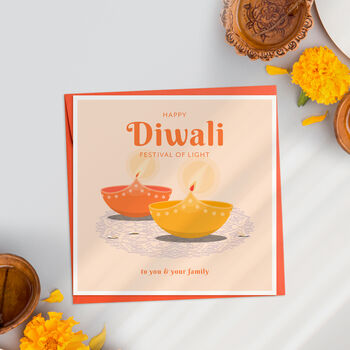 Personalised Diwali Candles Card, 2 of 3