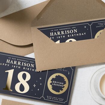 Driving Lessons Custom Scratch Card For Son 18th, 6 of 9