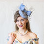 Baby Blue Pillbox Hat With Bow, thumbnail 3 of 4