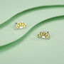 Sterling Silver Lime Slice Stud Earrings, thumbnail 2 of 11