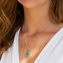 Halo Radiance Turquoise Gold Necklace, thumbnail 1 of 5