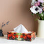 Wooden Tissue Box Cover Rectangular Poppy Flowers, thumbnail 1 of 3