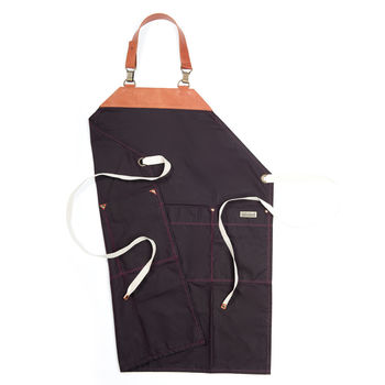 Personalised Heritage Waxed Cotton And Leather Apron, 12 of 12