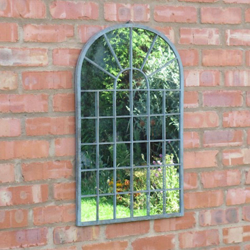 Grey Arched Garden Wall Mirror By Dibor