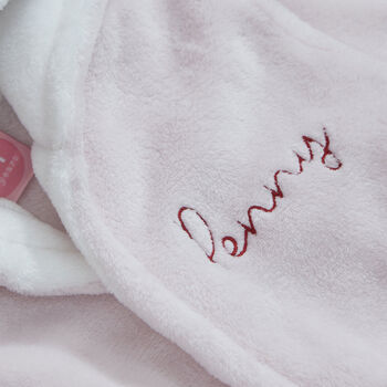 Personalised Pink Penguin Fleece Robe, 3 of 6