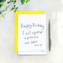 Squeeze A Present Out Birthday Card From The Dog, thumbnail 1 of 3