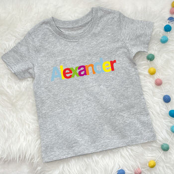 Personalised Multicoloured Kids T Shirt, 2 of 5